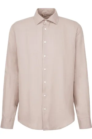 Seidensticker Cityhemden 1/1 Arm Tops Shirts Linen Shirts Beige