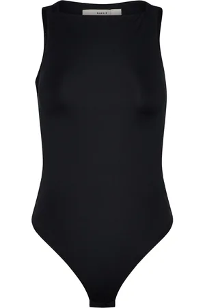REMAIN Birger Christensen Jersey Bodysuit Bodies Slip Black