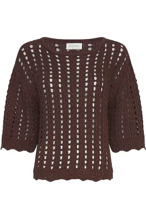 MSCH Mschfairyn 2/4 Pullover Tops Knitwear Jumpers Brown