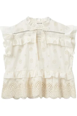Sofie Schnoor Hazelsw Top Tops Blouses Sleeveless Cream