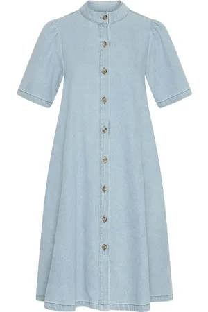 MSCH Mschjolene Elena 2/4 Shirt Dress Kort Kjole Blue