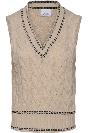 Noella Gio Knit Vest Vests Knitted Vests Beige