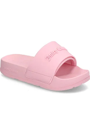 Juicy Couture Breanna Stacked Slide Sandaler Pool Sliders Slip-in Pink