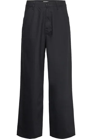 Weekday Astro Linen Blend Trousers Bottoms Trousers Linen Trousers Black