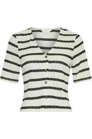 MSCH Mschkenja 2/4 Top Stp Tops T-shirts & Tops Short-sleeved White