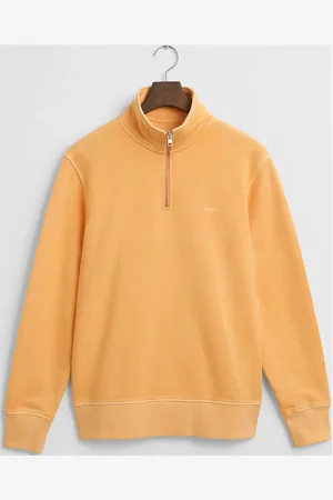 GANT Sunfaded Half Zip Sweat Tops Sweatshirts & Hoodies Sweatshirts Orange