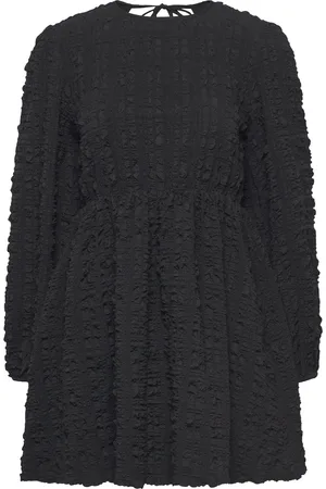 Gina Tricot Open Back Dress Kort Kjole Black