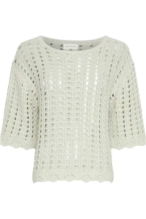 MSCH Mschfairyn 2/4 Pullover Tops Knitwear Jumpers Cream