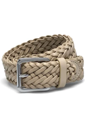 Ralph Lauren Braided Vachetta Leather Belt Bælte Beige