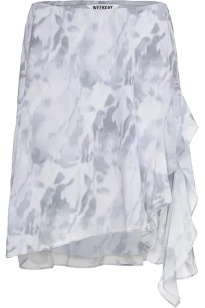 Weekday Layered Midi Skirt Skirts Knee-length & Midi Skirts Grey