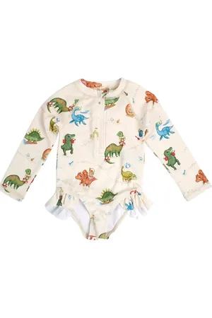 Filibabba Vilje – Uv-Dragt 1-2 År – Dino Beach Badedragt Badetøj Cream