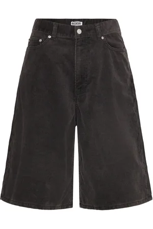 Weekday Astro Loose Baggy Corduroy Shorts Bottoms Shorts Casual Shorts Black
