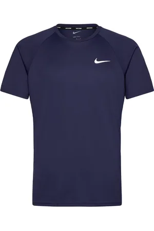Nike Nike Essential Short Sleeve Hydroguard Sport Men Men Sports Clothes Sport Tops Sport T-Skjorte Navy