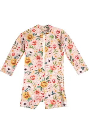 Filibabba Villads – Uv-Dragt 1-2 År – Ocean Blossom Badedragt Badetøj Pink