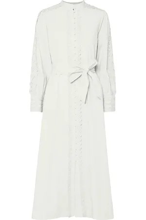 Y.A.S Yamina Ls Long Shirt Dress S. Maxikjole Festkjole White