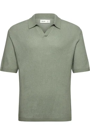 Hollister Hco. Guys Sweaters Tops Knitwear Short Sleeve Knitted Polos Green