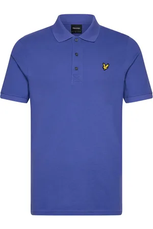 Lyle & Scott Plain Polo Shirt Tops Polos Short-sleeved Blue