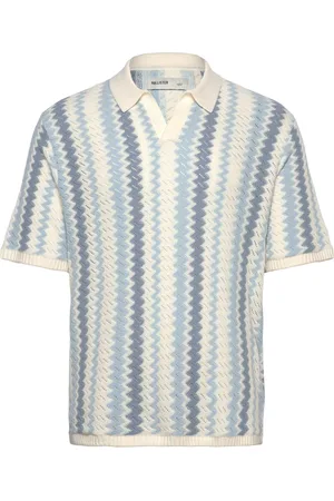Hollister Hco. Guys Sweaters Tops Knitwear Short Sleeve Knitted Polos Blue
