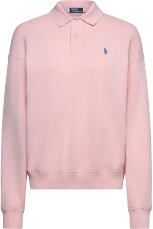 Ralph Lauren Lightweight Fleece Long-Sleeve Polo Tops T-shirts Polo Shirts Pink