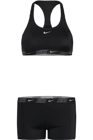 Nike Nike Logo Tape Racerback Short Set Sport Bikinis Black
