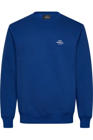 Mads Norgaard Standard Crew Logo Sweat Tops Sweatshirts & Hoodies Sweatshirts Blue