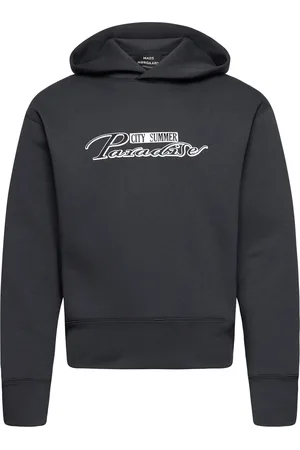 Mads Norgaard Standard Paradise Hood Sweat Tops Sweatshirts & Hoodies Hoodies Black