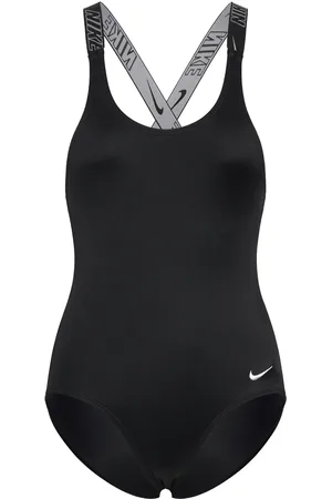 Nike Nike Logo Tape Crossback Piece Sport Women Sport Clothing Sport Swimwear Sport Swimsuits Black