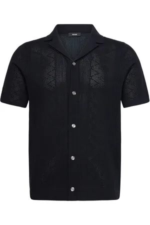 Reiss Kipling Designers Shirts Short-sleeved Shirts Black