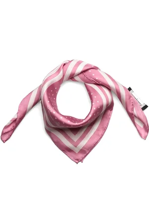 Ralph Lauren Polka-Dot Silk Twill Square Scarf Accessories Scarves Lightweight Scarves Pink