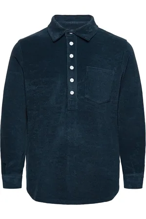 Nikben Terry Studio Tops Polos Long-sleeved Navy