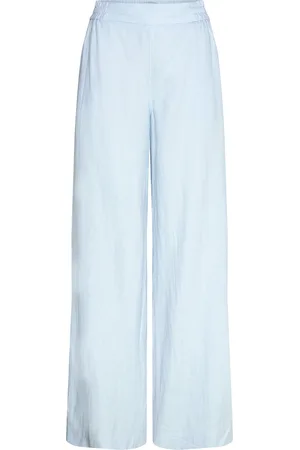 Fiveunits Lineafv Bottoms Trousers Linen Trousers Blue