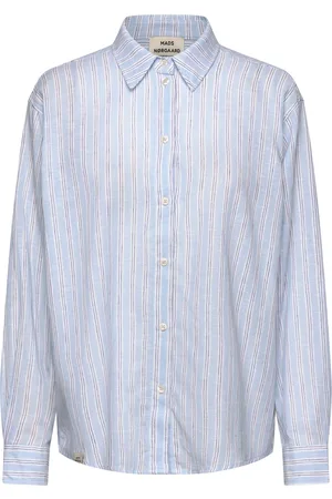 Mads Norgaard Colin Yd Crelly Shirt Tops Shirts Long-sleeved Blue