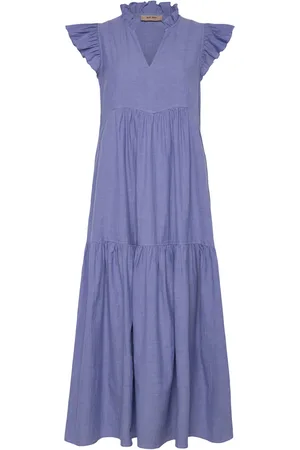 Mos Mosh Mmwaldy Izha Dress Maxikjole Festkjole Blue
