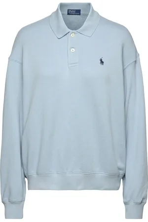 Ralph Lauren Lightweight Fleece Long-Sleeve Polo Tops T-shirts Polo Shirts Blue