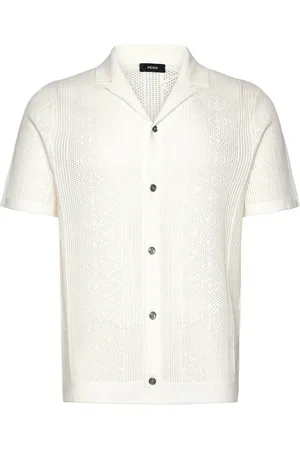 Reiss Kipling Designers Shirts Short-sleeved Shirts White