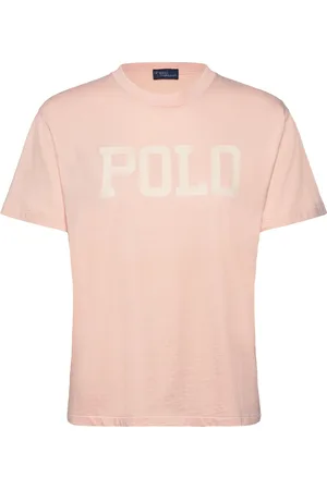 Ralph Lauren Logo Cotton Jersey Crewneck Tee Tops T-shirts & Tops Short-sleeved Pink
