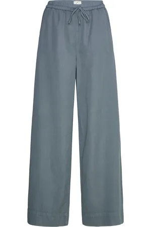 Fiveunits Paulafv Bottoms Trousers Wide Leg Blue
