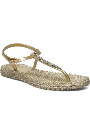 Ilse Jacobsen Flip Flop With Rhinest S Flade Sandaler Gold