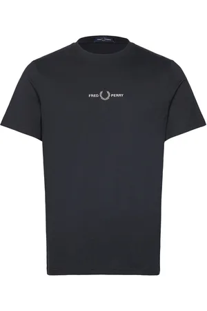 Fred Perry Embroidered T-Shirt Tops T-Kortærmet Skjorte Navy
