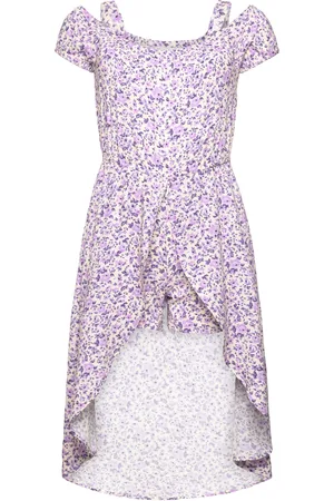 Lindex Dress High And Low With Shorts Dresses & Skirts Dresses Casual Dresses Short-sleeved Casual Dresses Purple