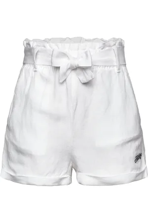 Tommy Hilfiger Linen Pull On Short Bottoms Shorts White