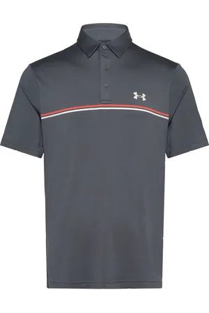 Under Armour Ua Playoff 3.0 Stripe Polo Tops Polos Short-sleeved Grey