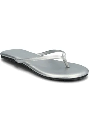 Bianco Biamexico Flip Flop Faux Leather Klipklapper Sandaler Silver