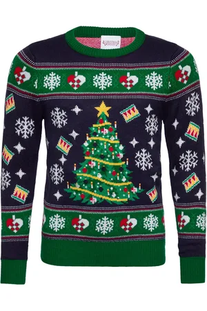 Christmas Sweats Christmas Tree Sweater Led Kids Tops Knitwear Pullovers Multi/patterned