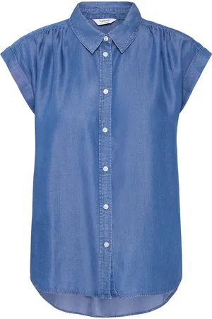 B YOUNG Bykosmo Shirt Blouse - Tops Blouses Sleeveless Blue