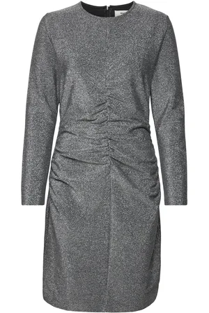 Mads Norgaard Glitter Stretch Dion Dress Kort Kjole Grey