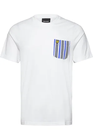 Lyle & Scott Stripe Pocket T-Shirt Tops T-Kortærmet Skjorte White