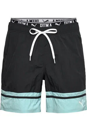PUMA Men Colour Block Mid Shorts 1P Sport Men Sport Clothing Sport Swimwear Sport Swim Shorts Black