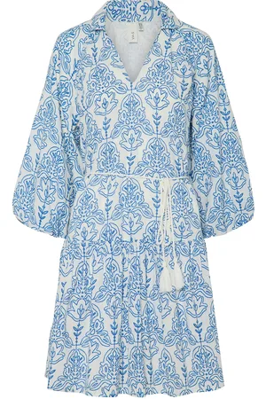 Y.A.S Cinni 3/4 Dress S. Knælang Kjole Blue