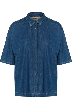 Culture Cuberteline Arpa Shirt Tops Shirts Short-sleeved Blue